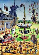 Roger Bunce's BBC 'Studio of Delights' (after Bosch)