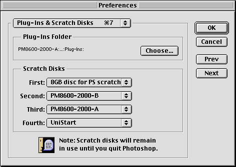 Plug-Ins & S cratch Disks