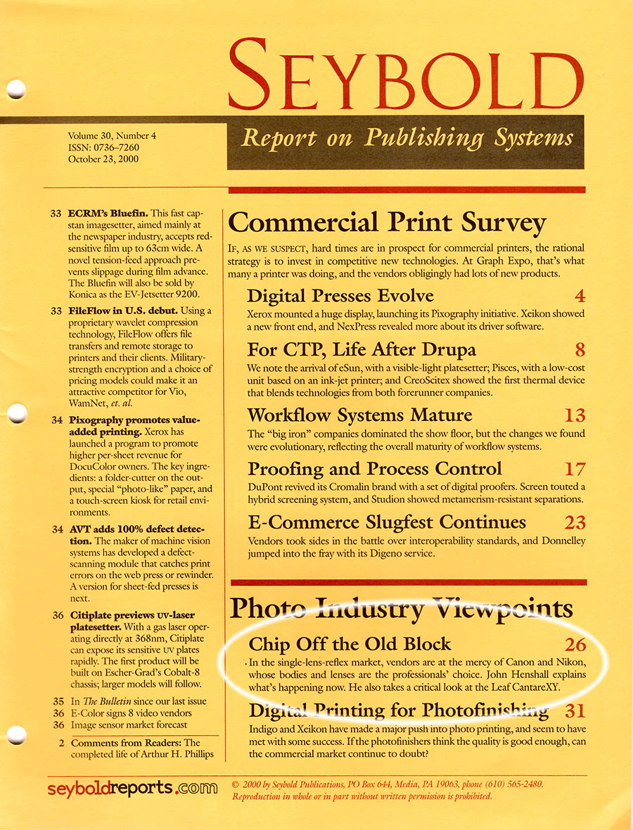 Seybold reports